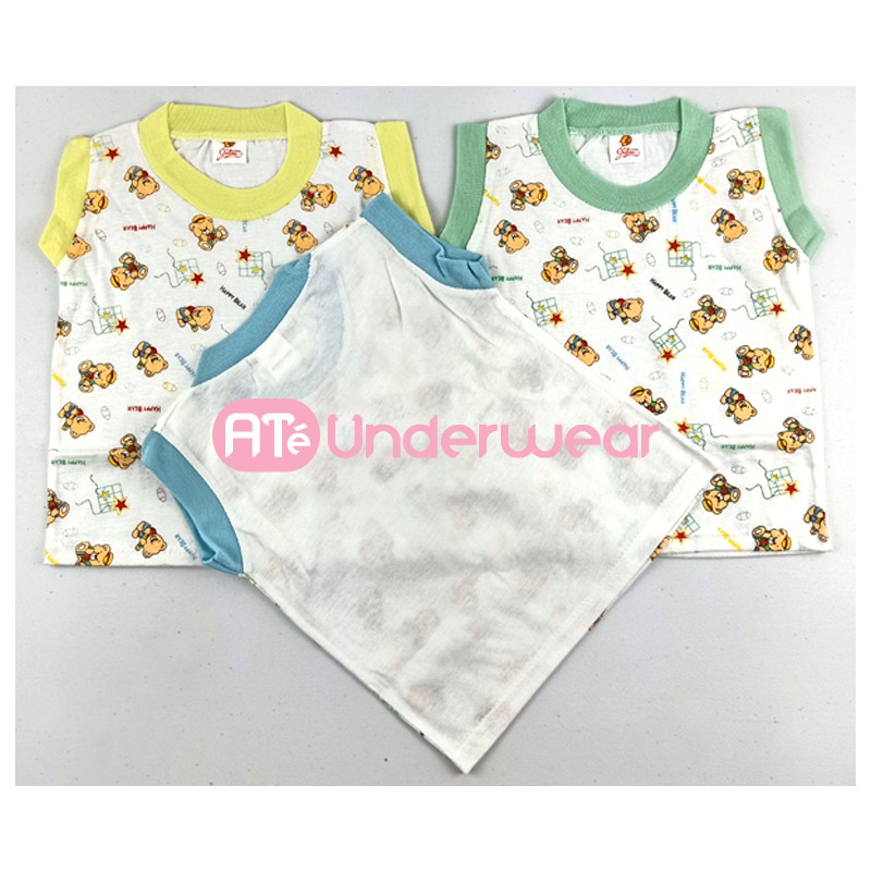 AT245-JITU Kaos Oblong anak tanpa tangan motif karakter print
