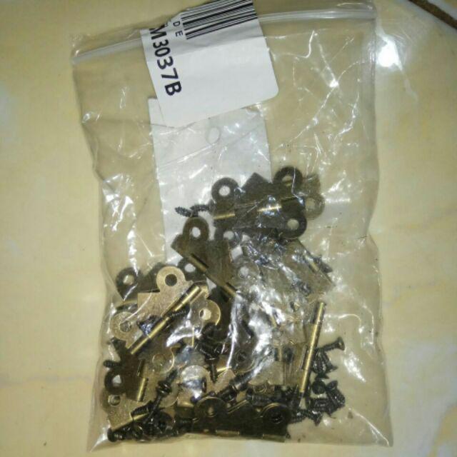 Fhid 20pcs Engsel Kabinet Mini Bentuk Kupu-kupu Bahan Besi