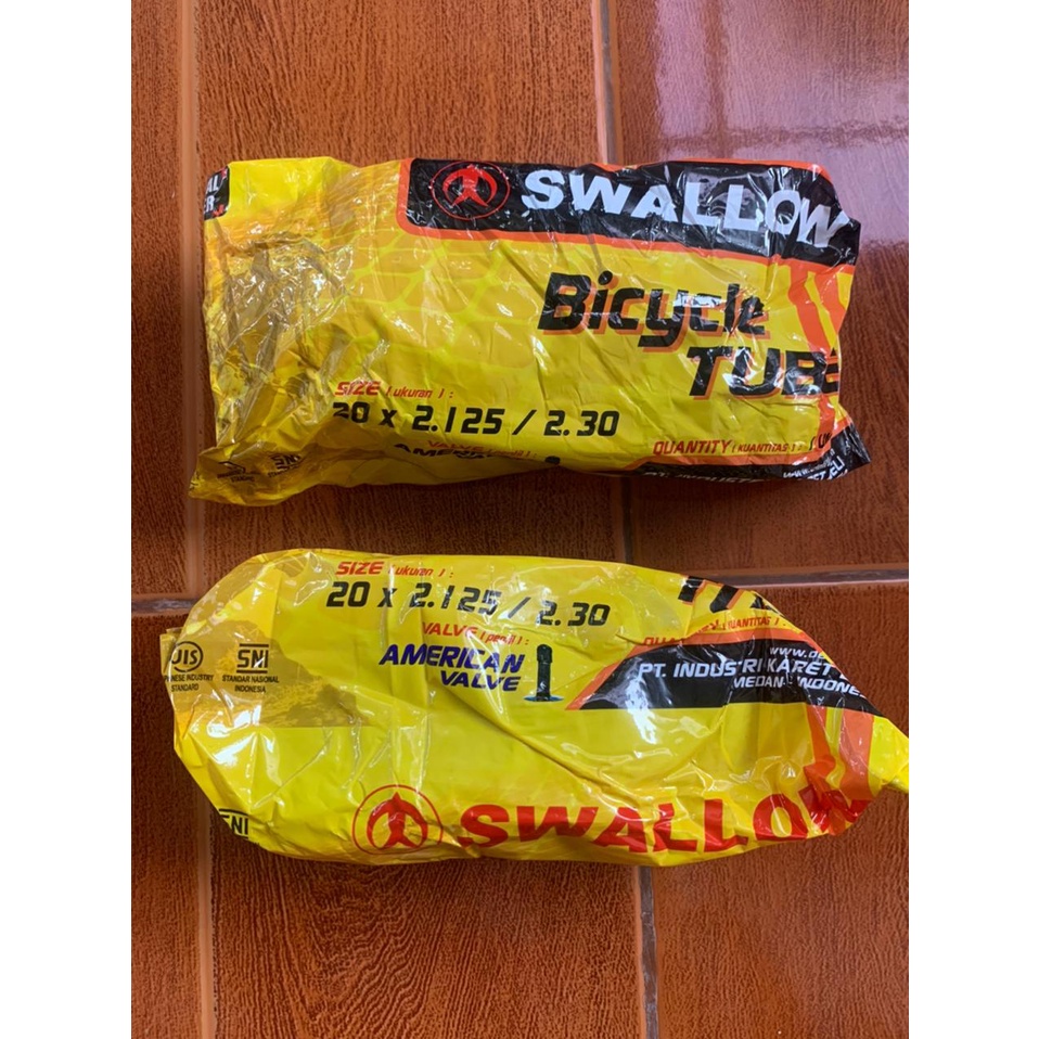 TERMURAH!!! Ban Dalam Sepeda Ukuran 20 x 2.125 / SWALLOW / Satuan / Realpict