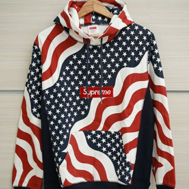 supreme hoodie usa flag