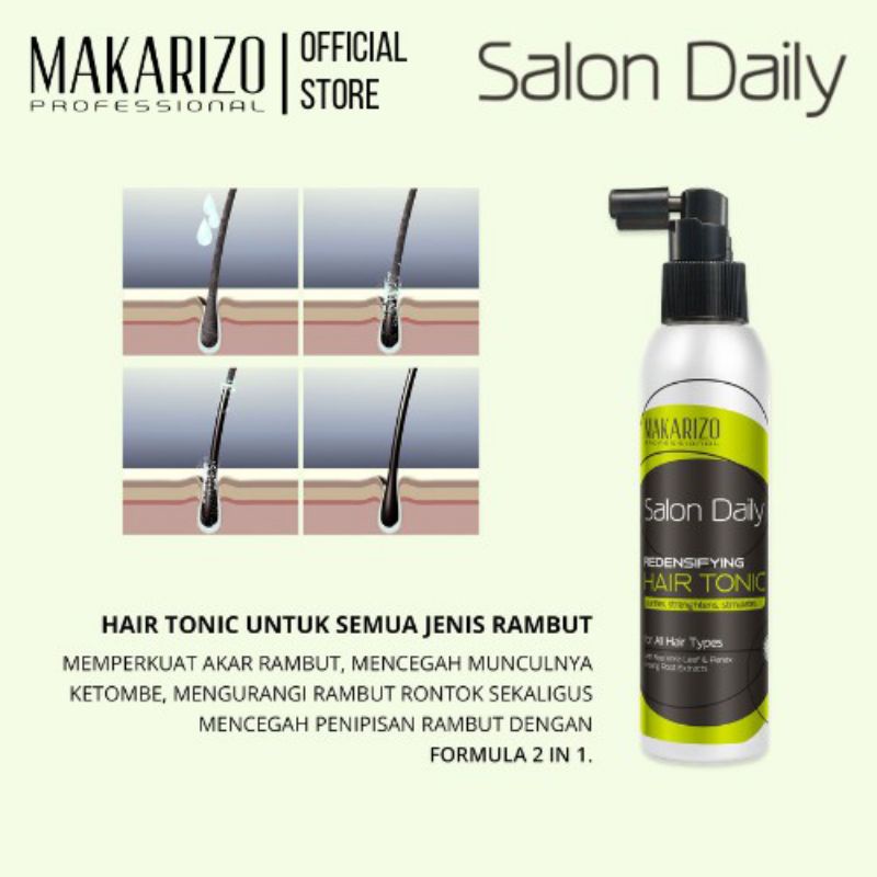 Jual Makarizo Hair Tonic Salon Daily 150ml Shopee Indonesia