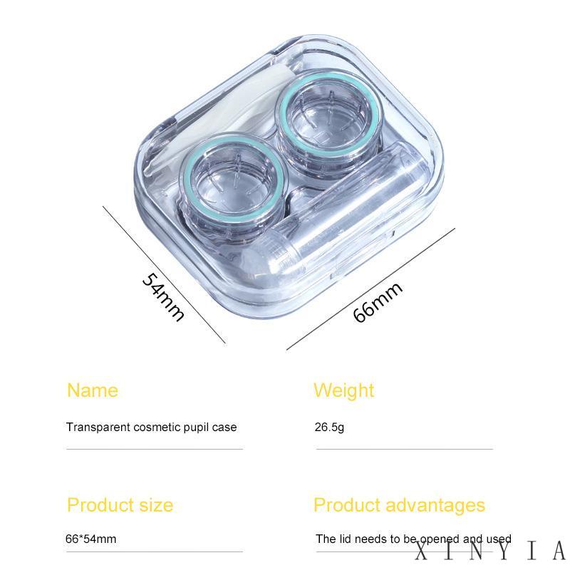 Case Lensa Kontak Transparan Portable Higienis