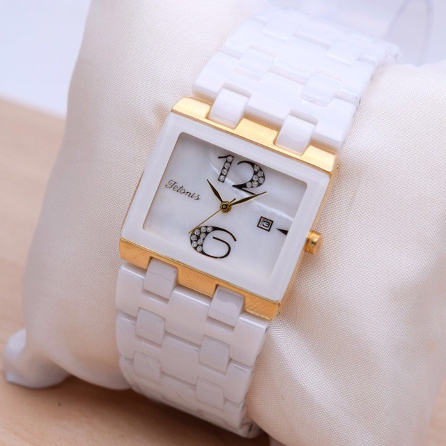 JAM + BOX TETONIS KERAMIK PUTIH