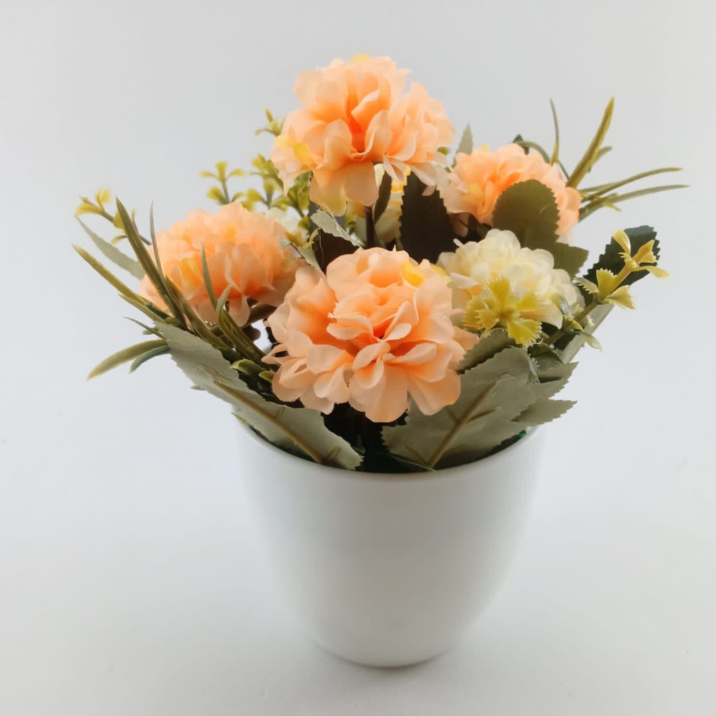 COD BUNGA PLASTIK BUNGA PAJANGAN IMITASI BUNGA ARTIFISIAL BUNGA DANDELION TANAMAN HIAS  BP8816-ORANGE