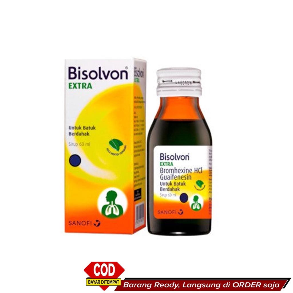 Best Seller Obat Batuk Pengencer dahak AMPUH mengencerkan Dahak yg susah Keluar ~ Bisolvon sirup bat
