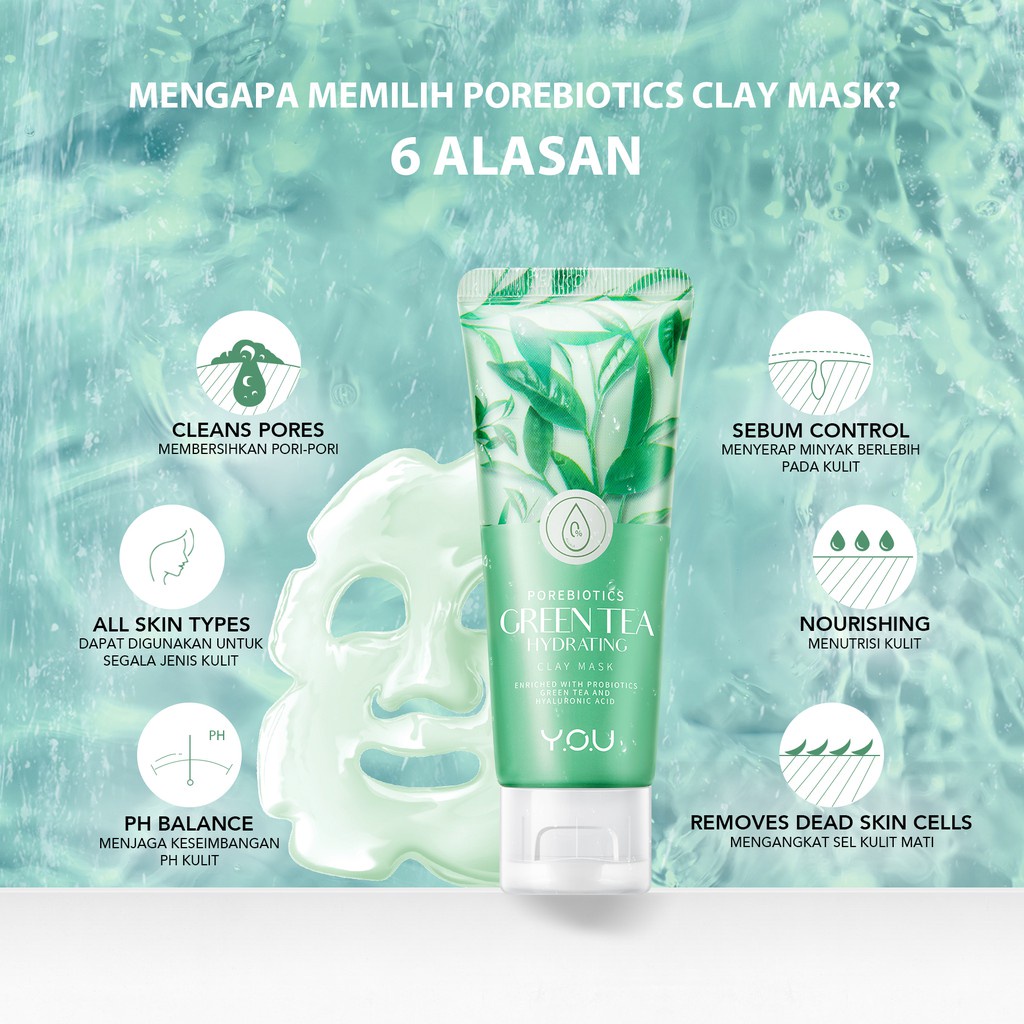 YOU Daily Skin Good Prebiotics Clay Mask Pumkin Brightening / Greentea Hydrating