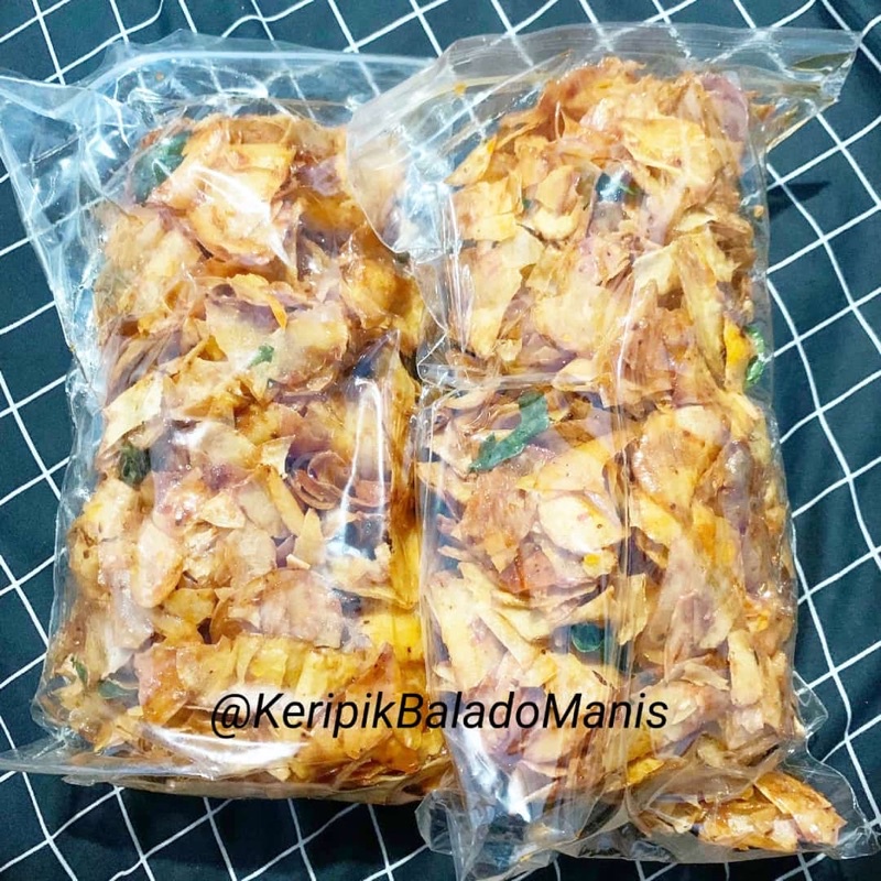 

KERIPIK SINGKONG BALADO PEDAS MANIS BUMBU RUJAK DAUN JERUK