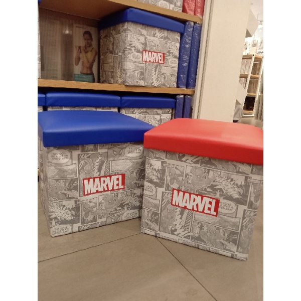 Miniso Marvel storage stool kotak penyimpanan lipat box kursi lipat storage box