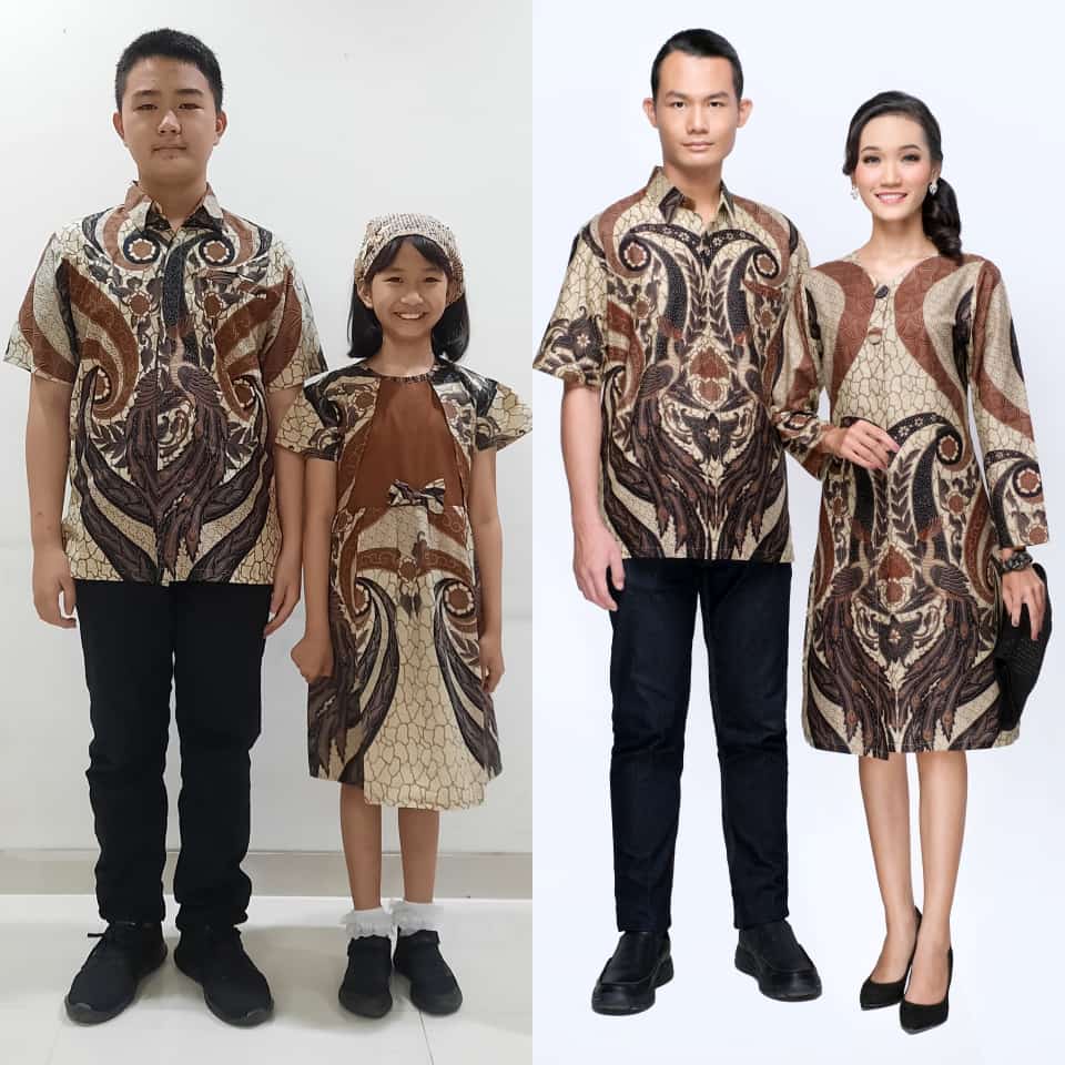 BATIK COUPLE MODERN PASANGAN KELUARGA AYAH ANAK KEBAYA SARIMBIT TUNIK JUMBO IBU DRESS ZARRA MERAK COKLAT ANAK LAKI LAKI PEREMPUAN FAMILY KONDANGAN TERBARU NATAL LAMARAN KEKINIAN SET PREMIUM BIG SIZE SARIMBITAN REMAJA WANITA DRES ZARA