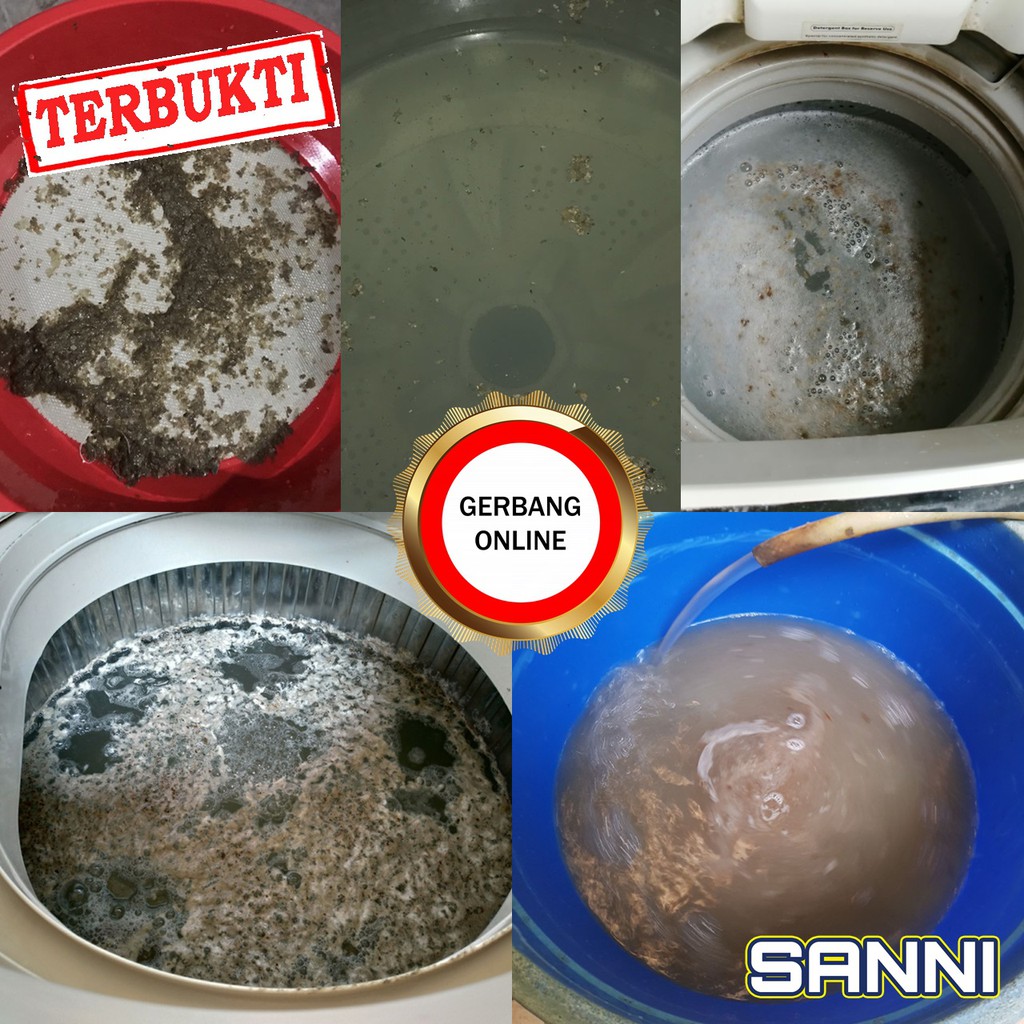 PEMBERSIH TABUNG MESIN CUCI SANNI UNTUK MESIN CUCI 2 TABUNG DAN 1 TABUNG