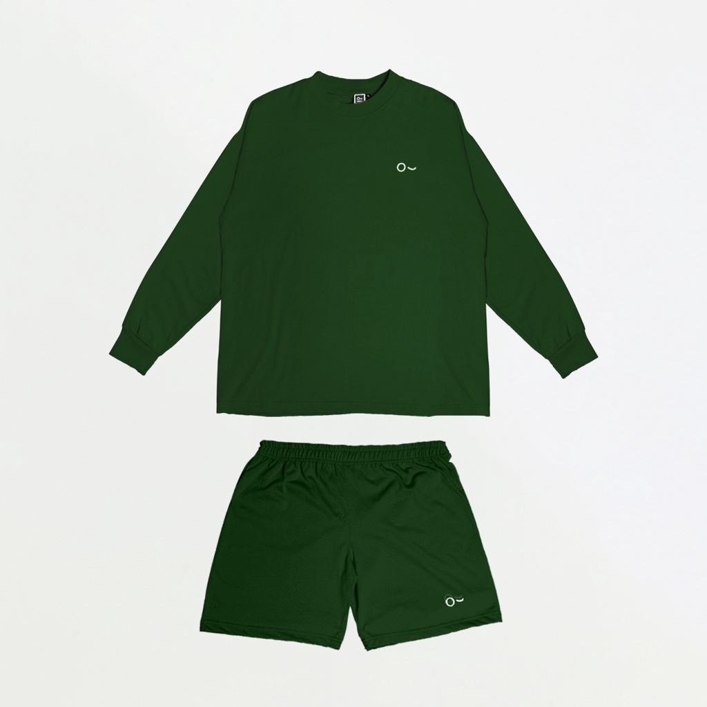 John &amp; Jill Oversize Long Sleeve &amp; Short Pants - Basic Set