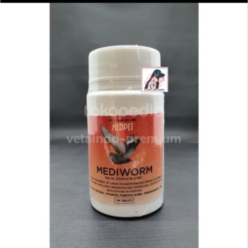 MEDIWORM TABLETS MEDPET OBAT CACING BURUNG