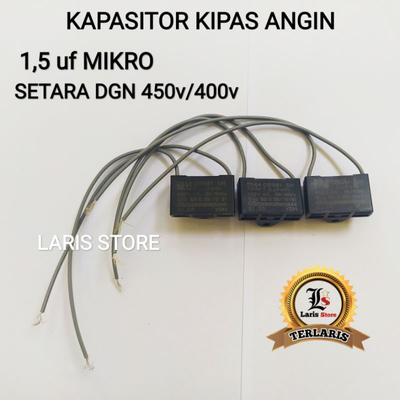 Kapasitor Buat Dinamo Kipas Angin 1,5UF / 1.5 Mikro