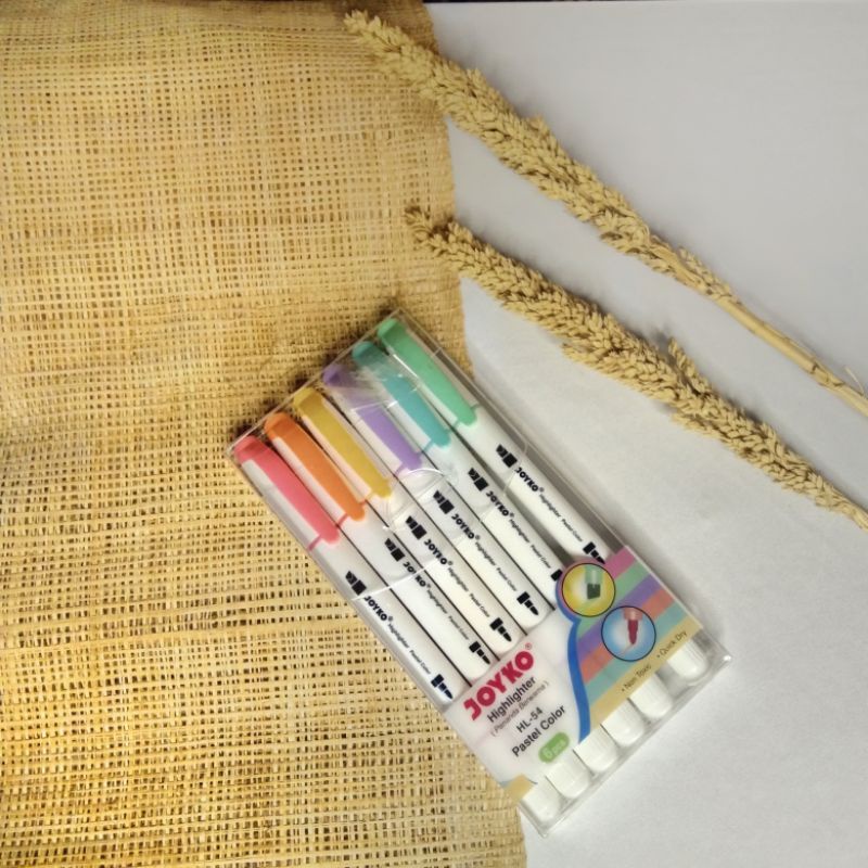 

Joyko Dual Tip Highlighter Hl-54 Pastel Color/satuan/per set