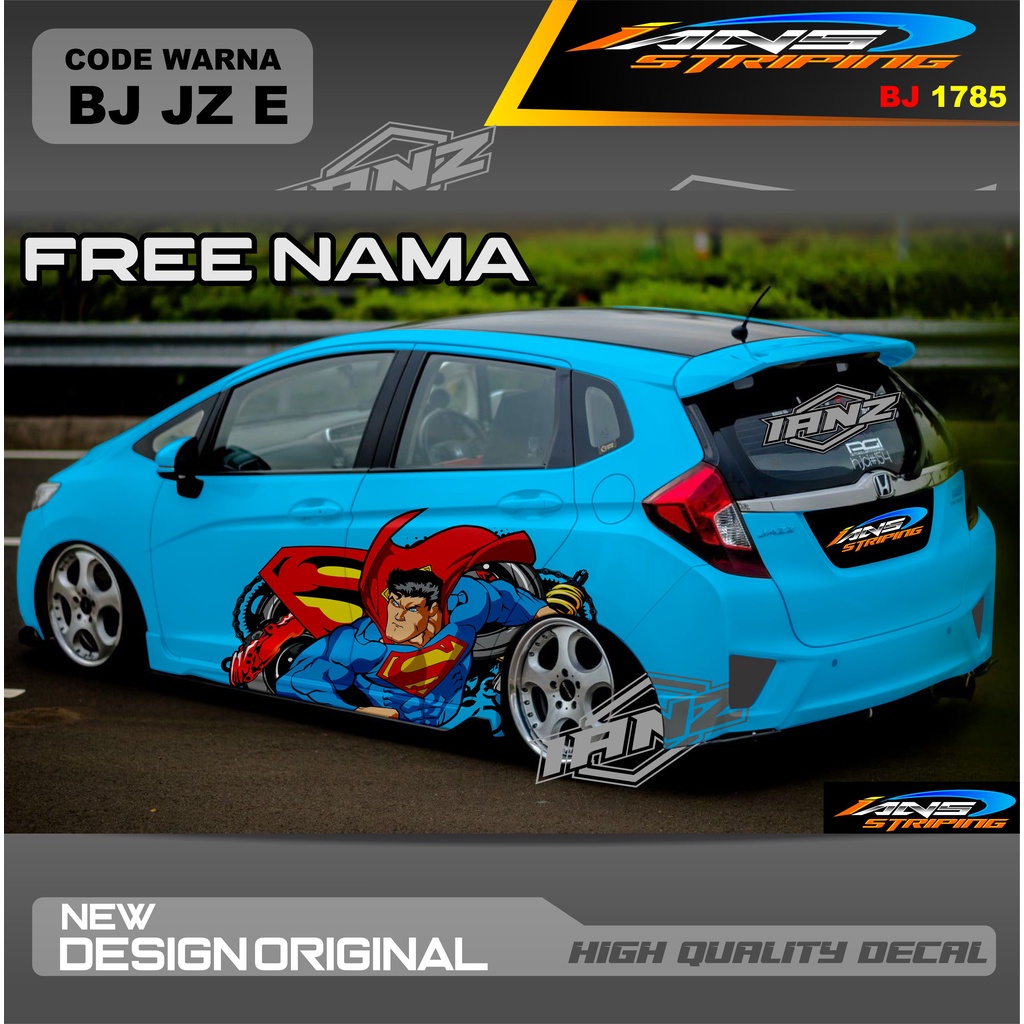 DECAL STIKER MOBIL HONDA JAZZ  AYLA AGYA AVANZA SWIFT YARIS / STIKER MOBIL DECAL MOBIL / STIKER VARIASI MOBIL AGYA AYLA JAZZ SITI CITY / DECAL STIKER MOBIL