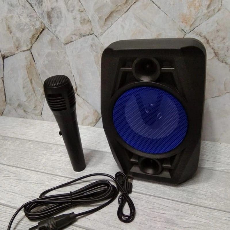 COD Speaker Bluetooth Karoke Fleco F-416/417 Super Bass 4 inch Bonus Mic