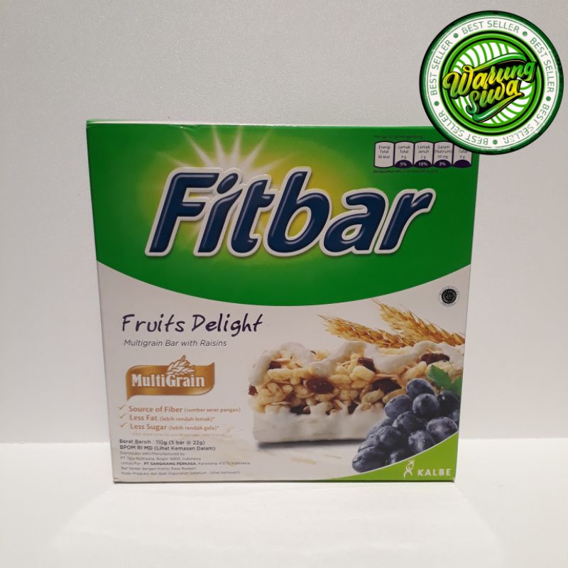 

fitbar fruits delight multigrain bar with raisins 110 gram