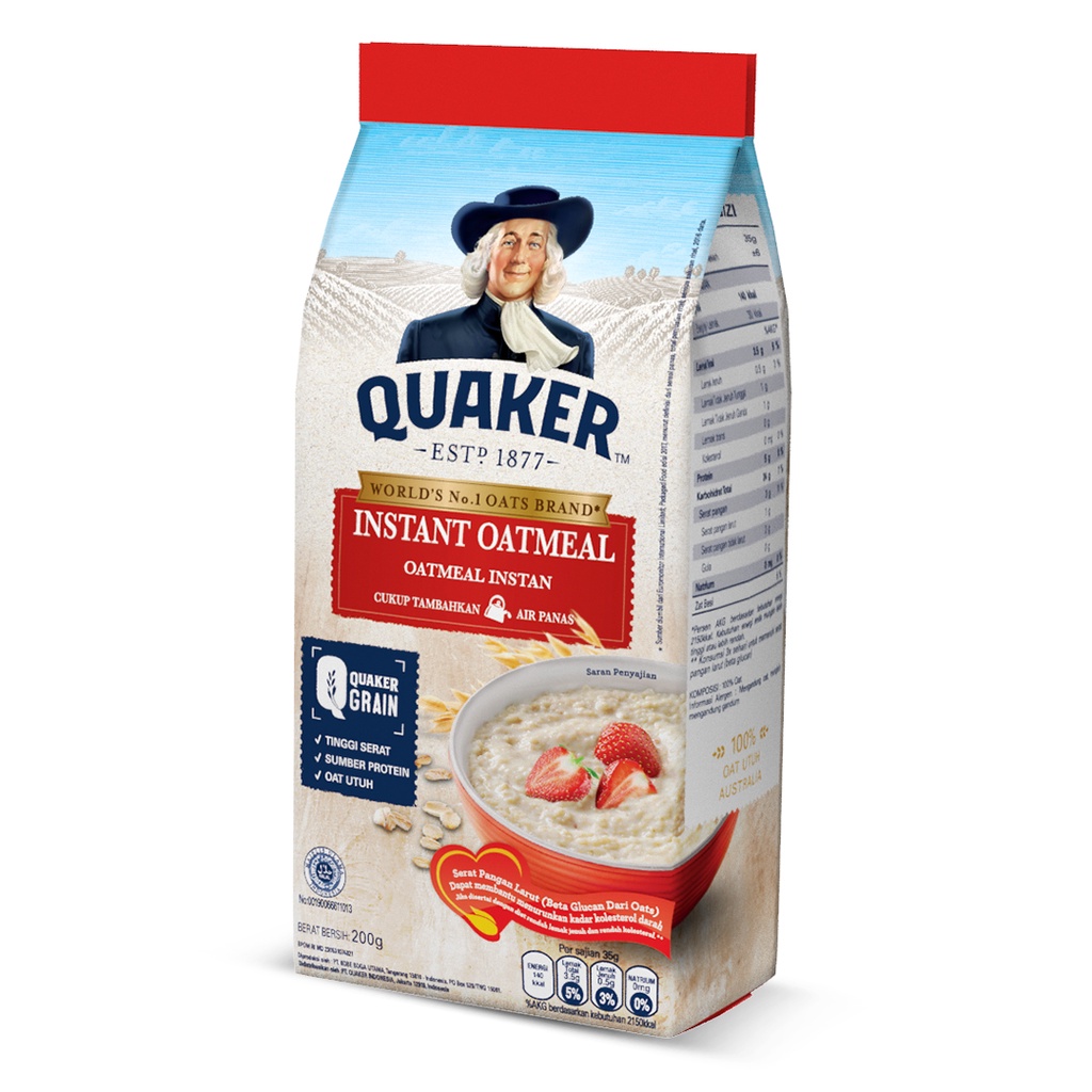 

QUAKER Instant Oatmeal 200 gr merah