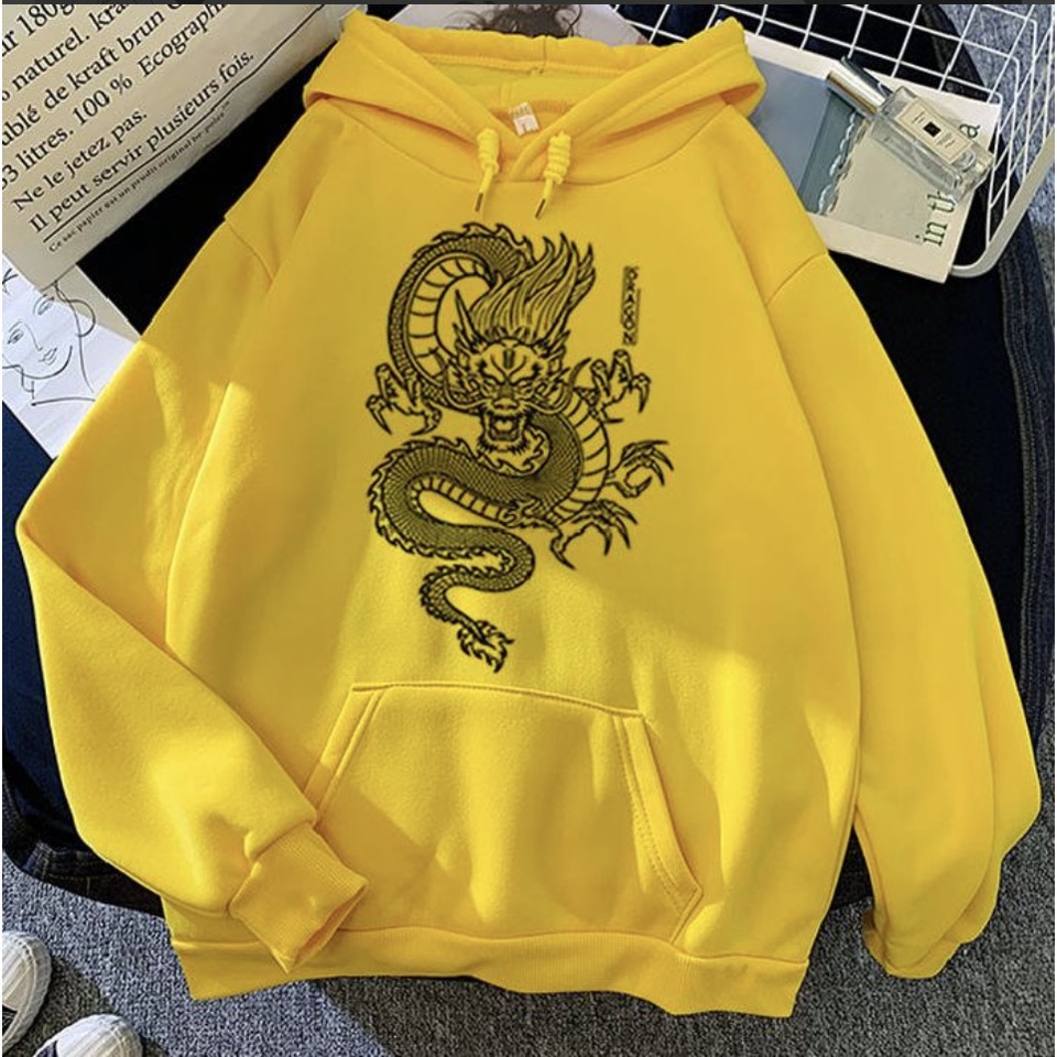 Dragon Jumper Hoodie II Sweater Hoodie Anime II Sweter Oblong Topi II SIZE M - XL ( Pria &amp; Wanita / Anak &amp; Dewasa )