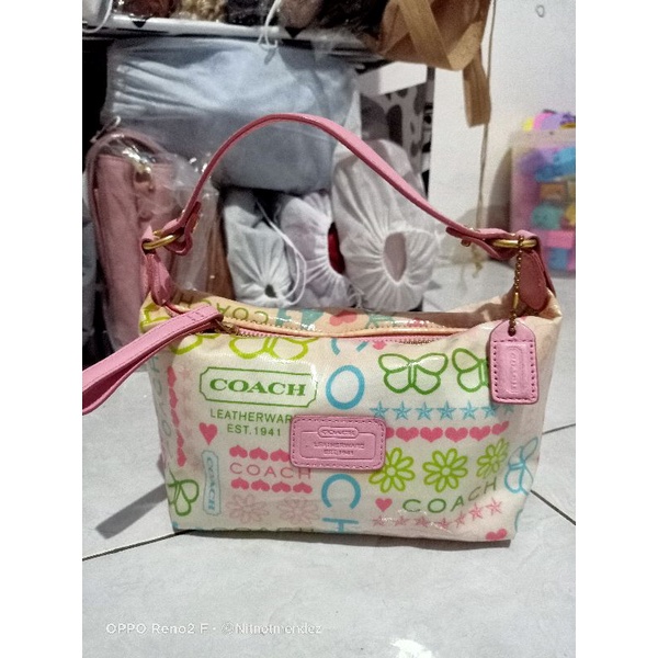 tas ketek preloved brand coach kulit asli