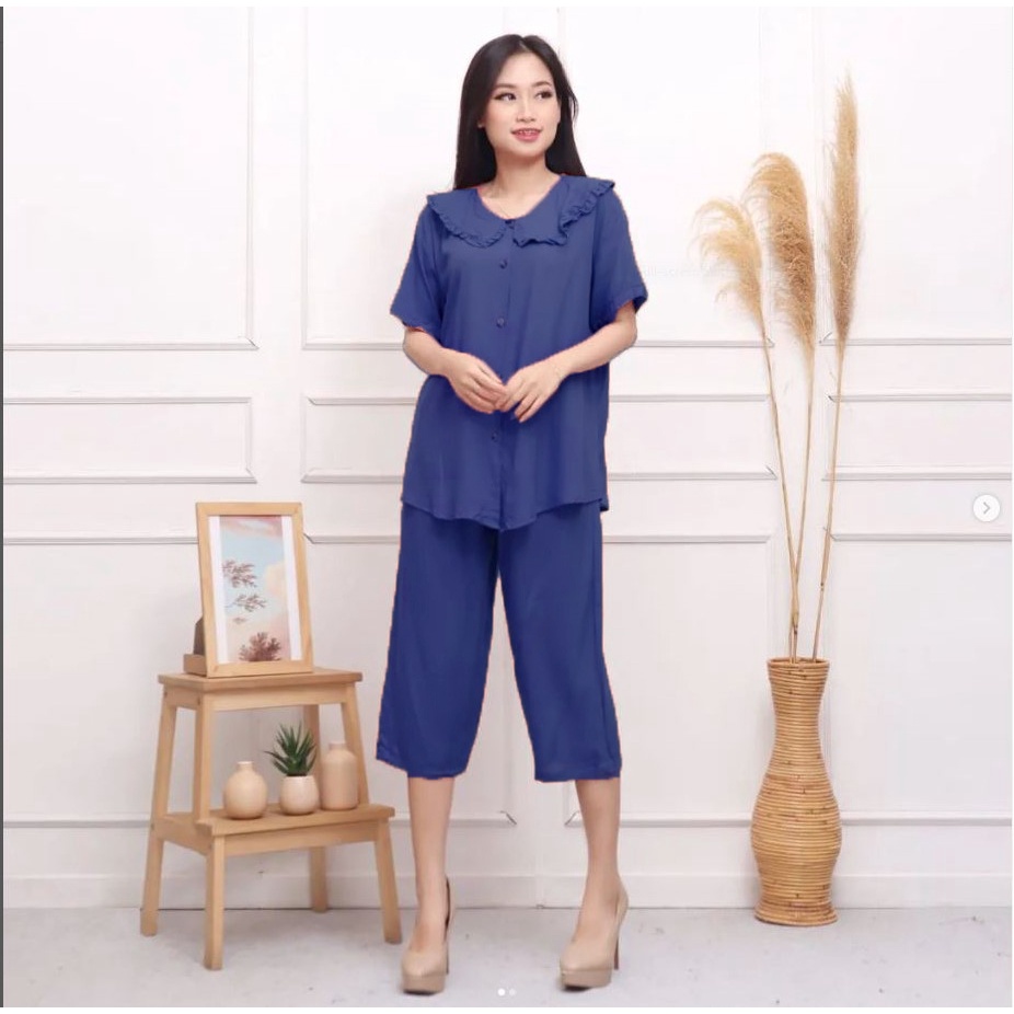 COD Setelan Wanita Kekinian Import / One set Rayon premium / Setelan Korean style / setelan wanita premium / setelan lebaran / botega set premium / setelan wanita premium import  / setelan wanita celana selutut / busui friendly