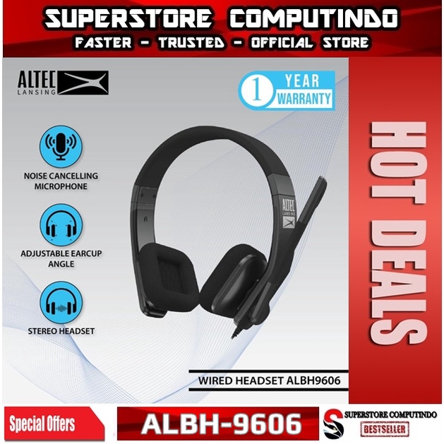 Headset Altec Lansing ALBH-9606 Stereo Wired | Altec ALBH9606