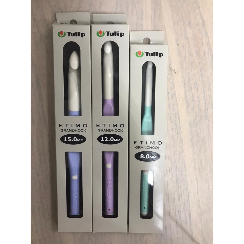 TULIP ETIMO GRAND HOOK JUMBO CROCHET HOOK 8MM, 10MM, 12MM, 15MM HAKPEN ETIMO GRANDHOOK