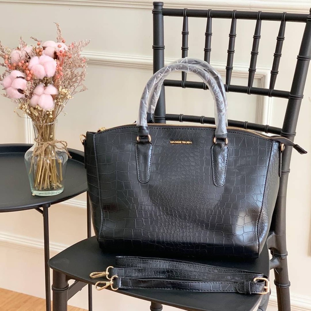 MANGGO TOUCH ABSM066 CROCO TOP HANDLE BAG