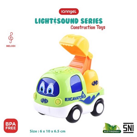 MAI606 IQANGEL LIGHT AND SOUND CONSTRUCTION TRUCK TOYS IQMS1029