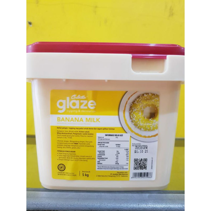 

dip glaze donat banana colatta | glaze donat colatta rasa banana kemasan repack 250g