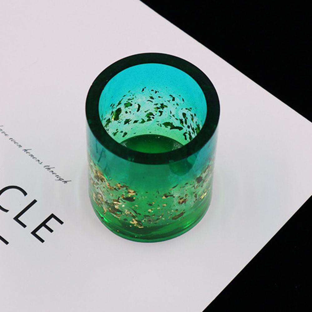 Suyo Cetakan Resin Bentuk Pot Bunga Bulat Holder Pensil / Perhiasan DIY