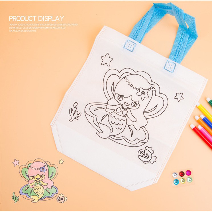 Coloring Bag | Tas Mewarnai Anak | DIY Do It Yourself Prakarya | Mainan Edukasi Anak-09 Mermaid