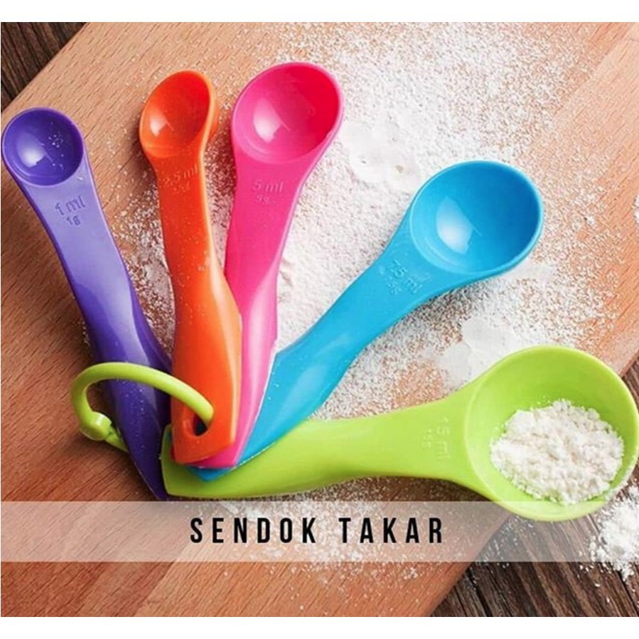 Sendok Takar Set 5 in 1 Measuring Spoon Sendok Takar Makanan