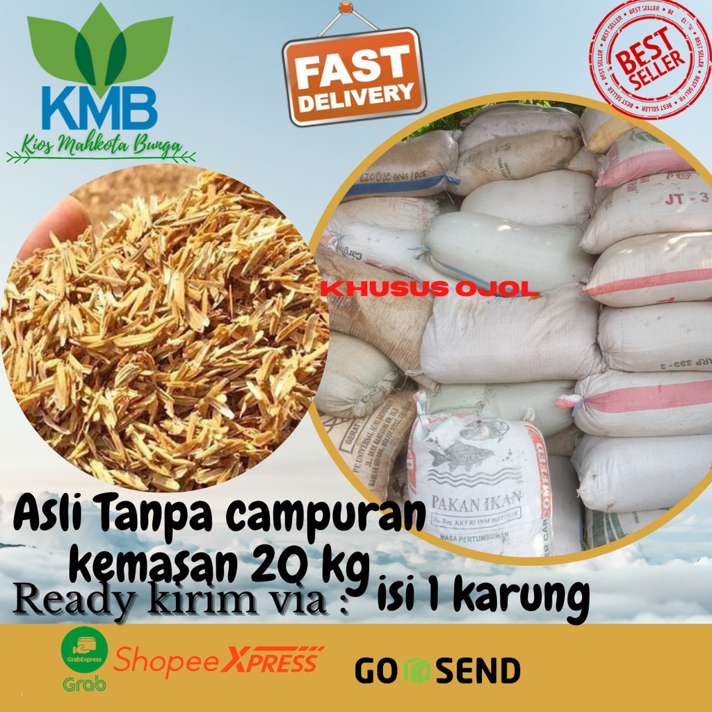Sekam Mentah Fermentasi / Media Tanam Sekam Padi 1 Karung