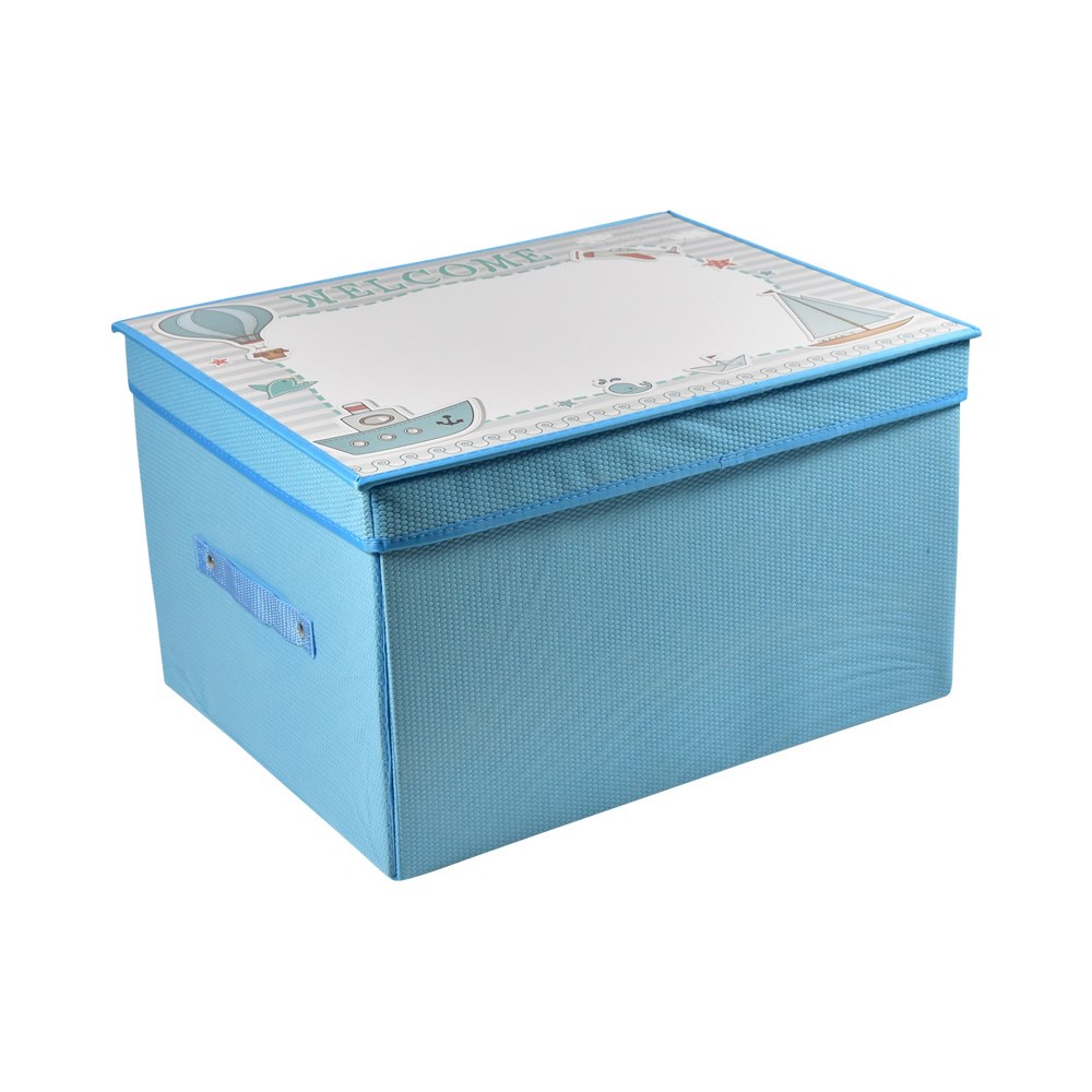 Kotak Penyimpanan Ottoman Kids Mini Cabinet - Biru Krishome