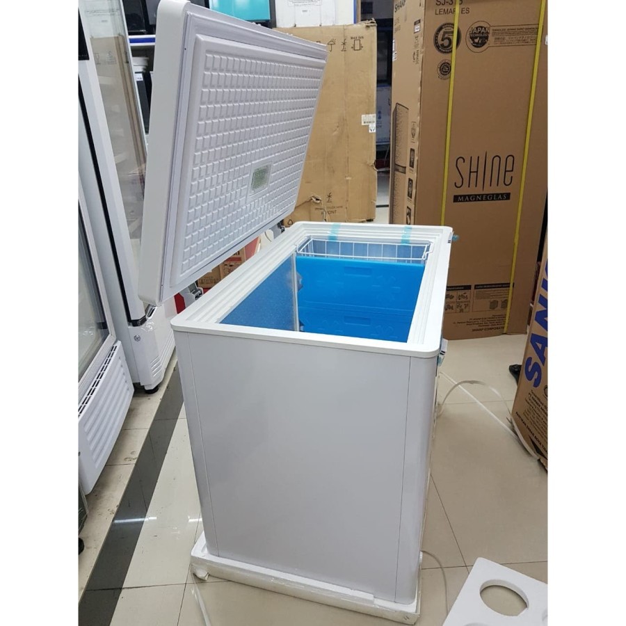 SANKEN SRF 320 WH CHEST FREEZER BOX SRF32OWH LEMARI PEMBEKU 300 LITER