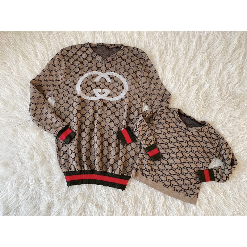 New Sweater Gucci burberry couple ibu dan anak