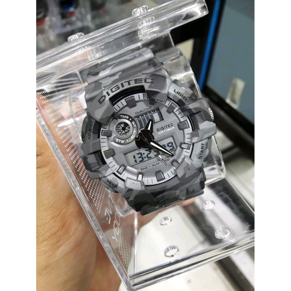 Jam Tangan Digitec Sporty Loreng Dualtime Pria
