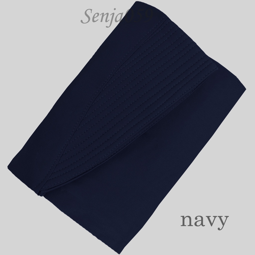 JILBAB KHIMAR KATRINA KANCING KERUT KANAN KIRI HIJAB BERGO KERUDUNG  INSTANT SYARI MURAH-navy