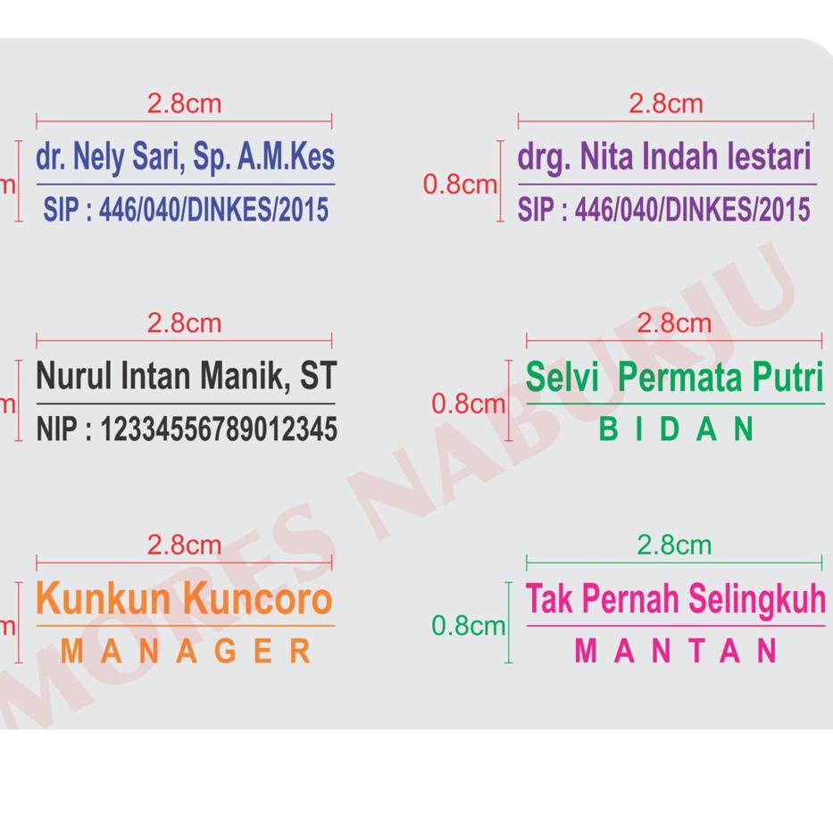 

❤ 6.6 !!!STEMPEL NAMA | DOKTER | BIDAN | PERAWAT | NIP | NAMA NOMOR HP | JABATANpaling murah