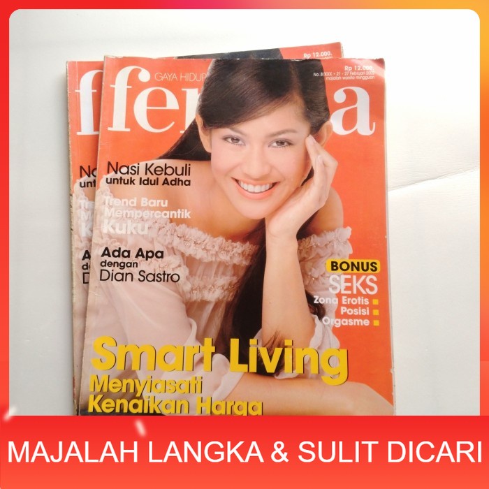 Majalah FEMINA No.8 Feb 2002 DIAN SASTROWARDOYO (RARE ITEM) Langka