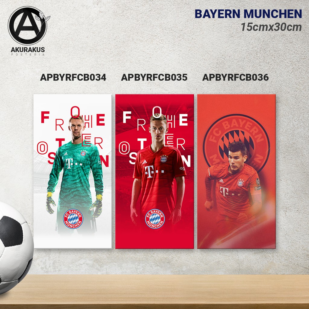WALL DECOR HIASAN DINDING POSTER BAYERN MUNCHEN FC APBYRFCB034-036