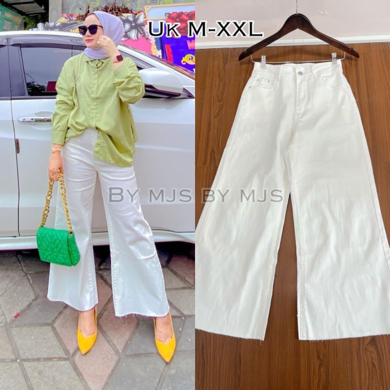 KULOT JEANS VERA IMPORT / JEANS KULOT PUTIH