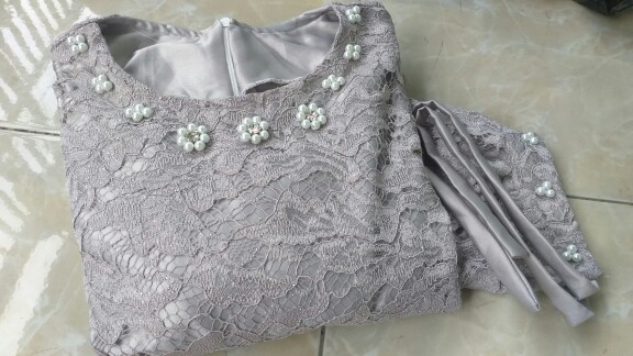 Set Batik Tradisional Couple Kebaya Brukat Glitter Hq / Kemeja Batik Pria Katun Primis Hq