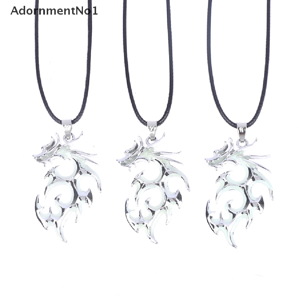 (AdornmentNo1) Kalung Rantai Liontin Naga Glow In The Dark Untuk Wanita / Pesta