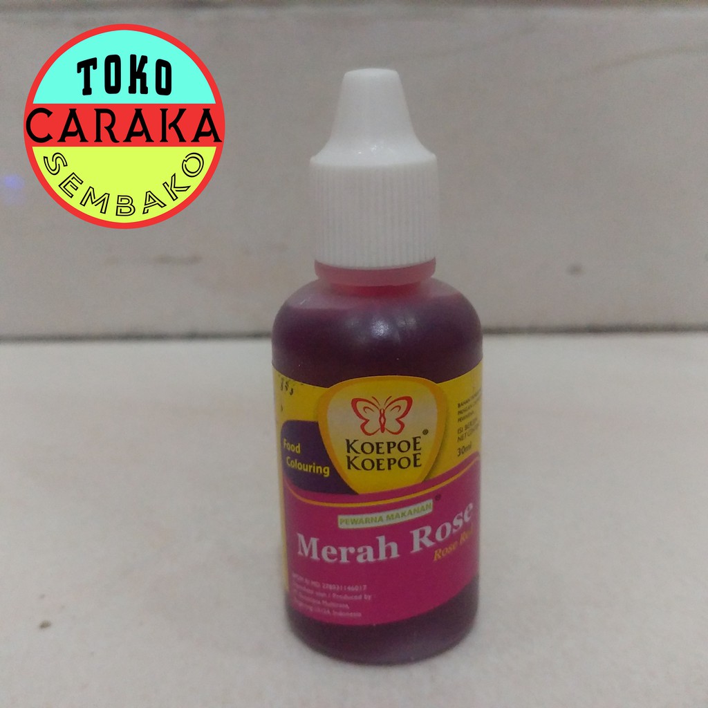 

Pewarna Makanan Koepoe Koepoe - Kupu Kupu - Merah Red Rose - 30ml