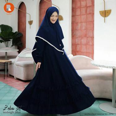 Zeba Set Syari (Dress + Syari) DRESS MUSLIM, baju wanita, baju gamis, dress, gamis, Baju gamis