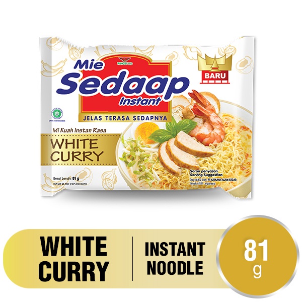 

Mie Sedaap White Curry 81gr Per 3pcs