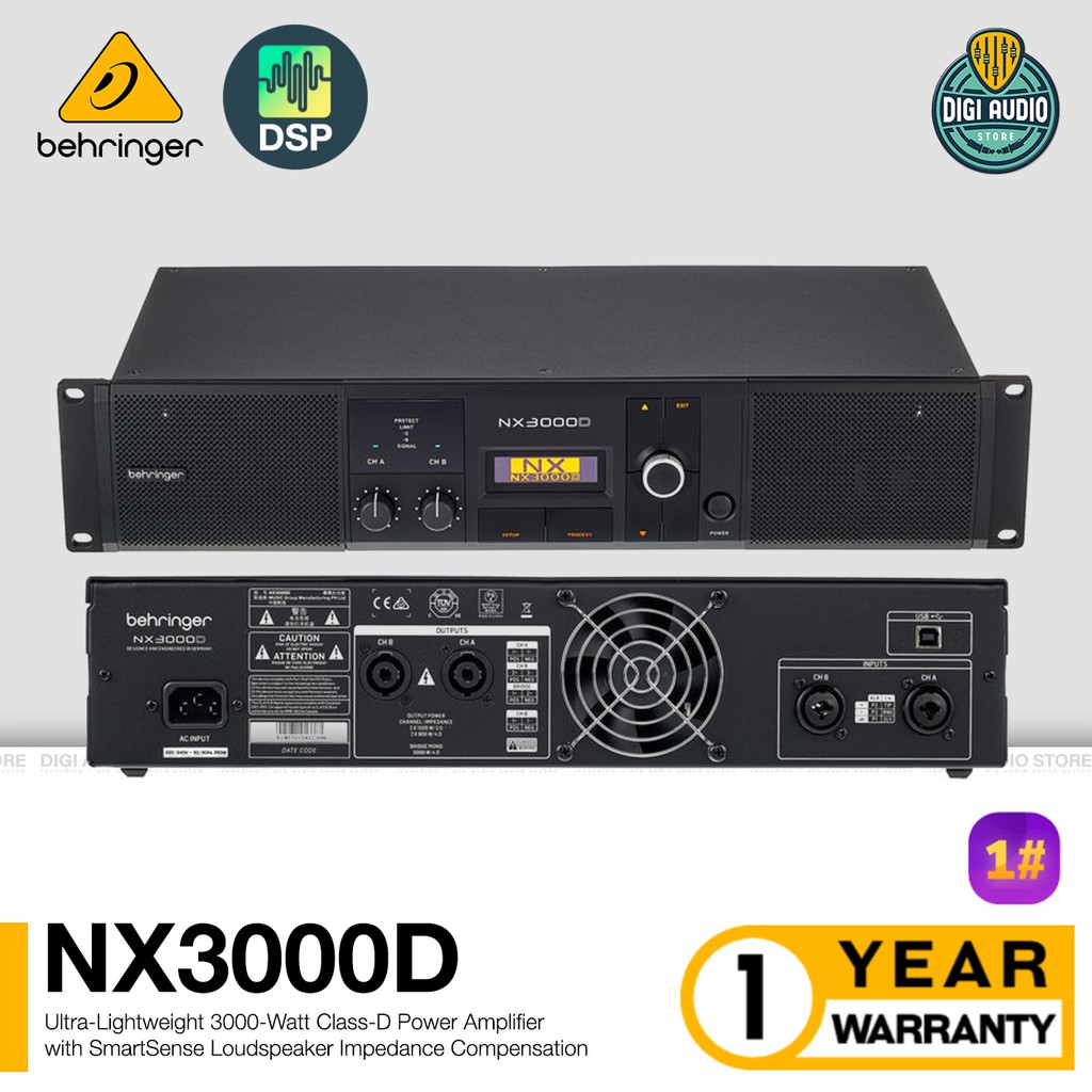 Power Amplifier Speaker Pasif Behringer NX3000D - Class D 3000 Watt with DSP &amp; Crossover NX 3000 D