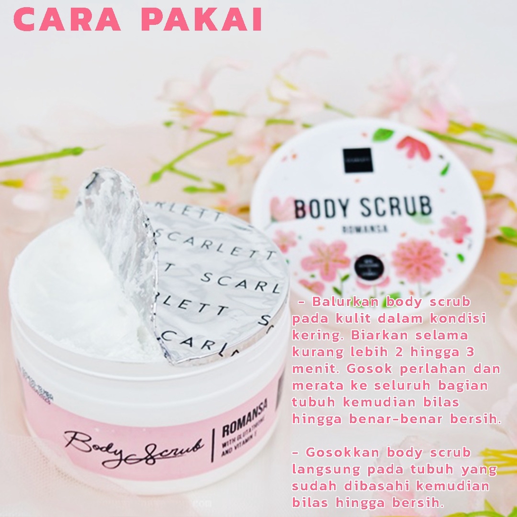 SCARLETT BRIGHTENING BODY SCRUB lulur mandi 100% original